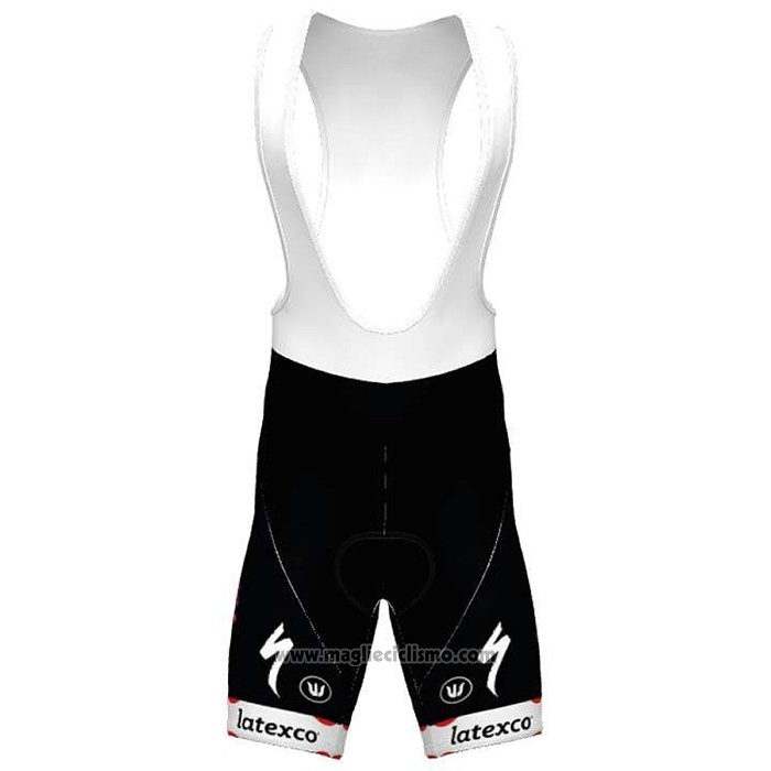 2020 Abbigliamento Ciclismo Deceuninck Quick Step Bianco Rosso Manica Corta e Salopette